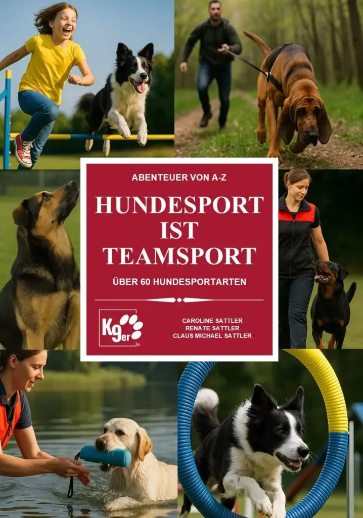 „Hundesport ist Teamsport“ mit dem Untertitel „Abenteuer von A-Z“ von Caroline Sattler, Dipl.-Wirtschaftssinologin Renate H. Sattler Kellogg-HKUST Executive MBA, Dr. Claus Michael Sattler, siehe https://fzco.eu/978-3-69250-005-8/