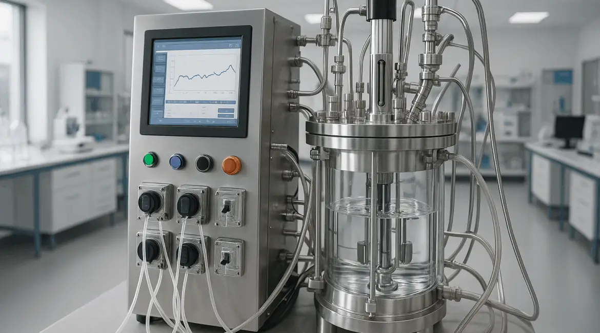 Bioreaktor in einem Labor eines Pharmaunternehmens