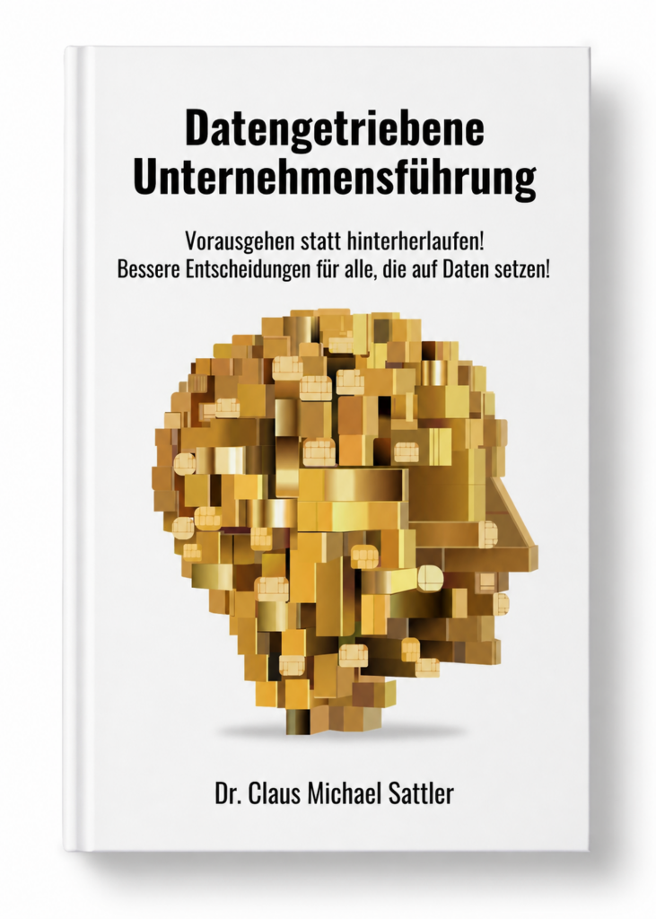 „Datengetriebene Unternehmensführung!“ mit dem Untertitel „Mit Künstlicher Intelligenz (KI) und gepflegten Daten zum Marktführer des 21. Jahrhunderts werden!" von den Autoren Dr. Claus Michael Sattler, Prof. Dr. Karl Schmedders, Holger Wetterich, siehe https://www.fzco.eu/978-3-69250-031-7